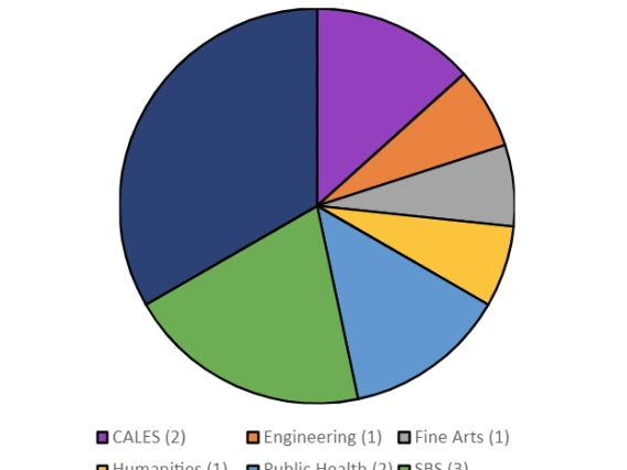 Pie Chart of Carson 2024-2025 Cohort Breakdown by College