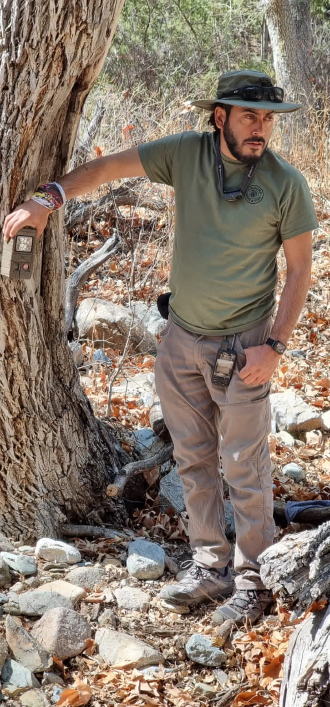 Miguel Grageda with wildlife camera